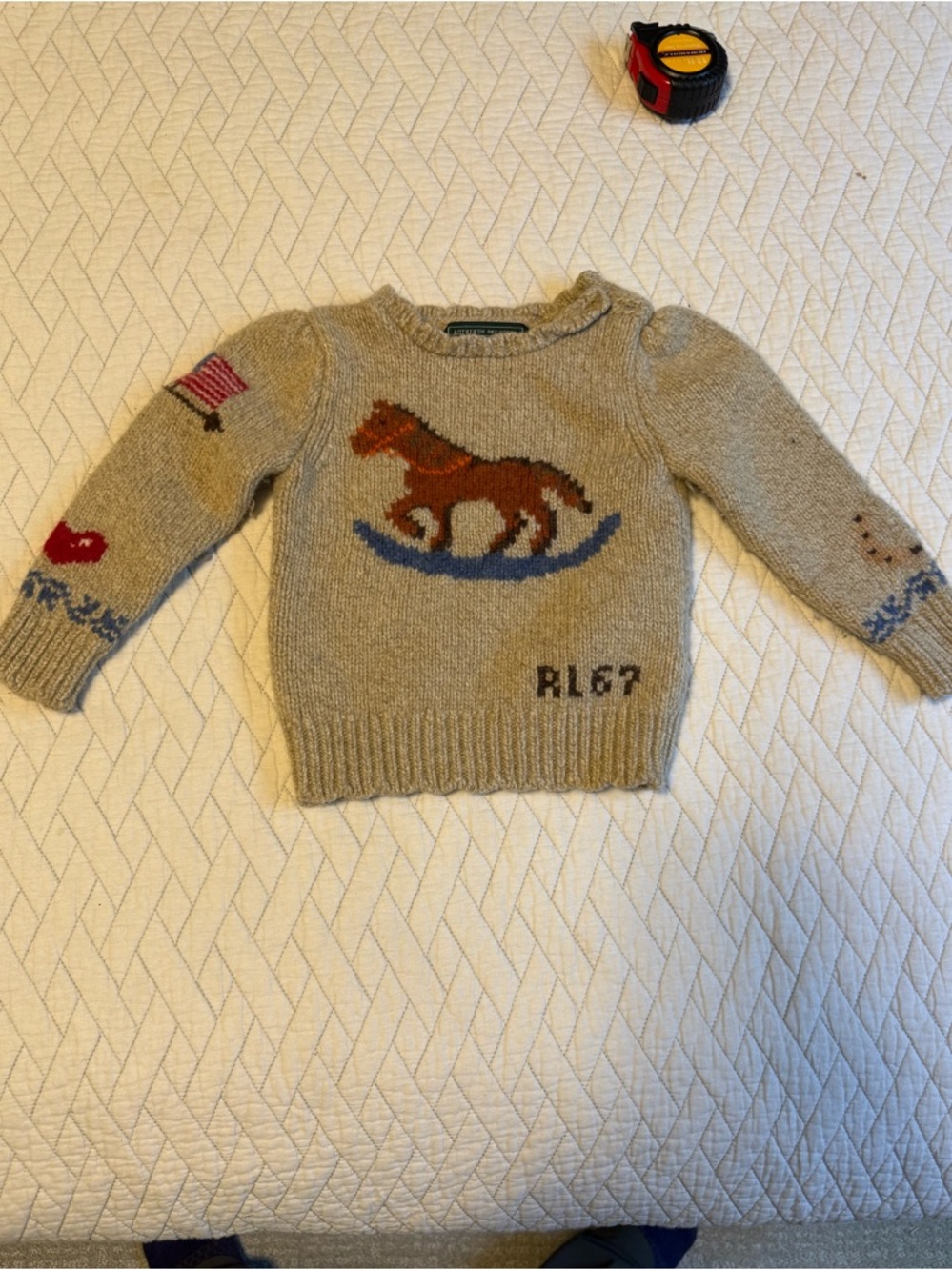 Stunning Unisex Ralph Lauren Beige Wool Knit Sweater